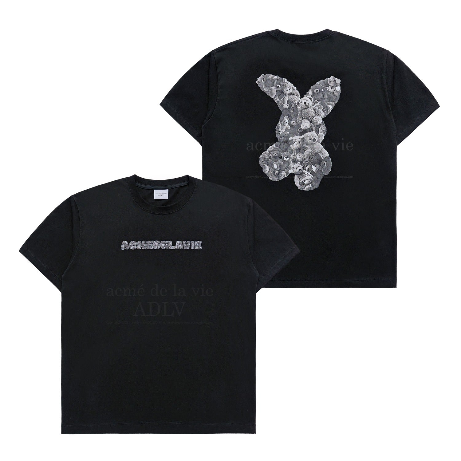 acmé de la vie ADLV BEAR DOLL FUZZY RABBIT SHORT SLEEVE T