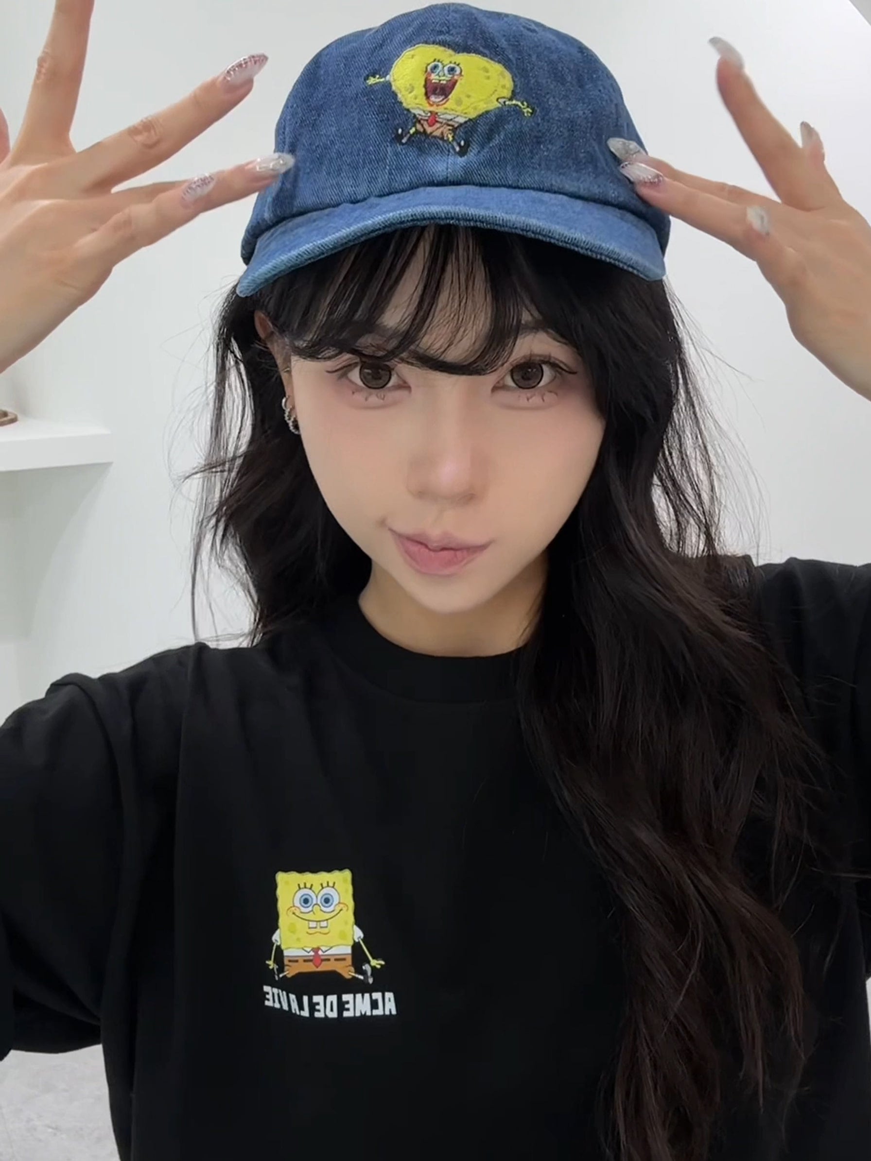 ADLV x SpongeBob Great Denim Ball Cap | Authentic acmé de la vie