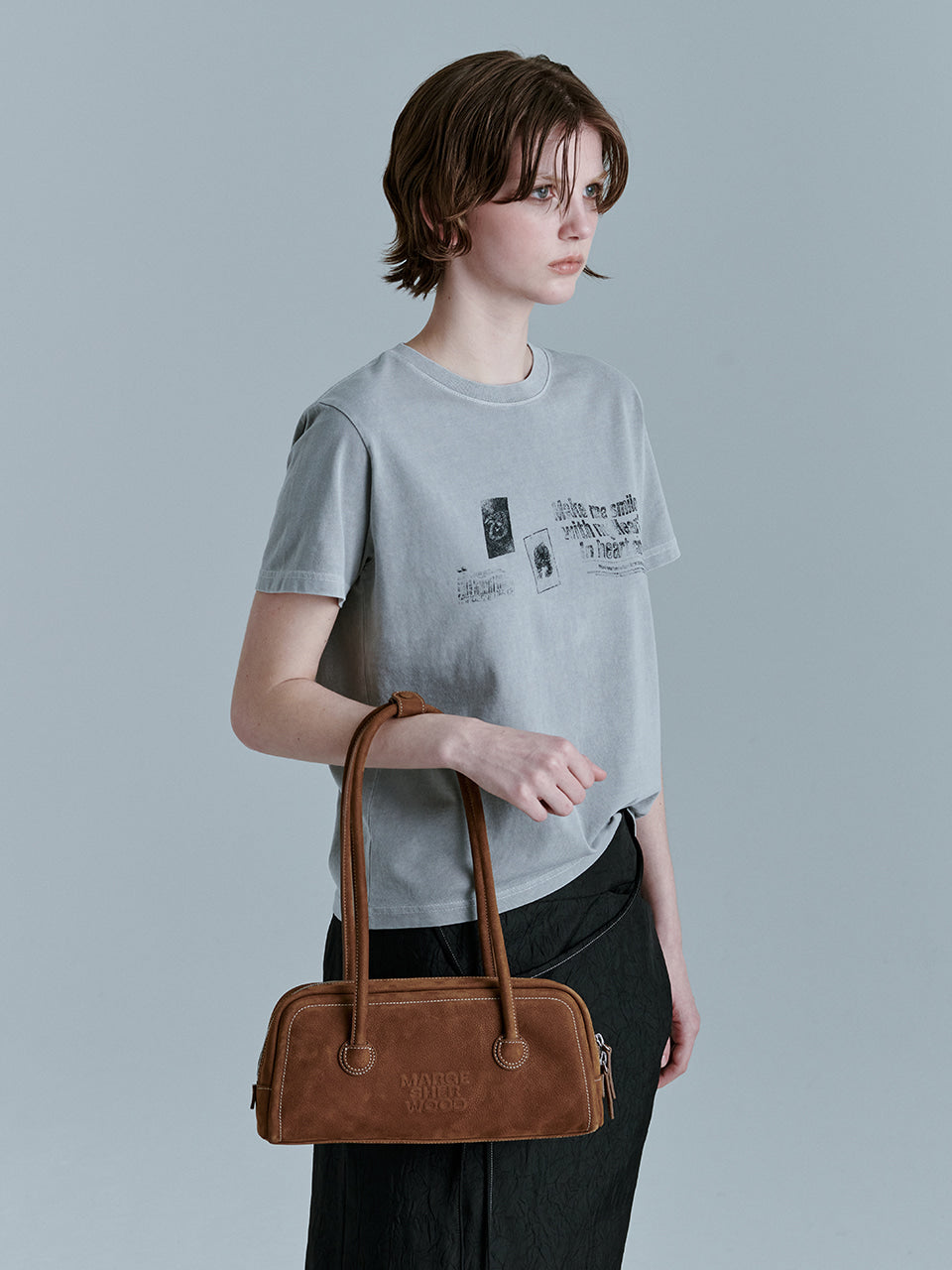 MARGESHERWOOD SOFT BAGUETTE BAG_chestnut nubuck – SeoulSeoul