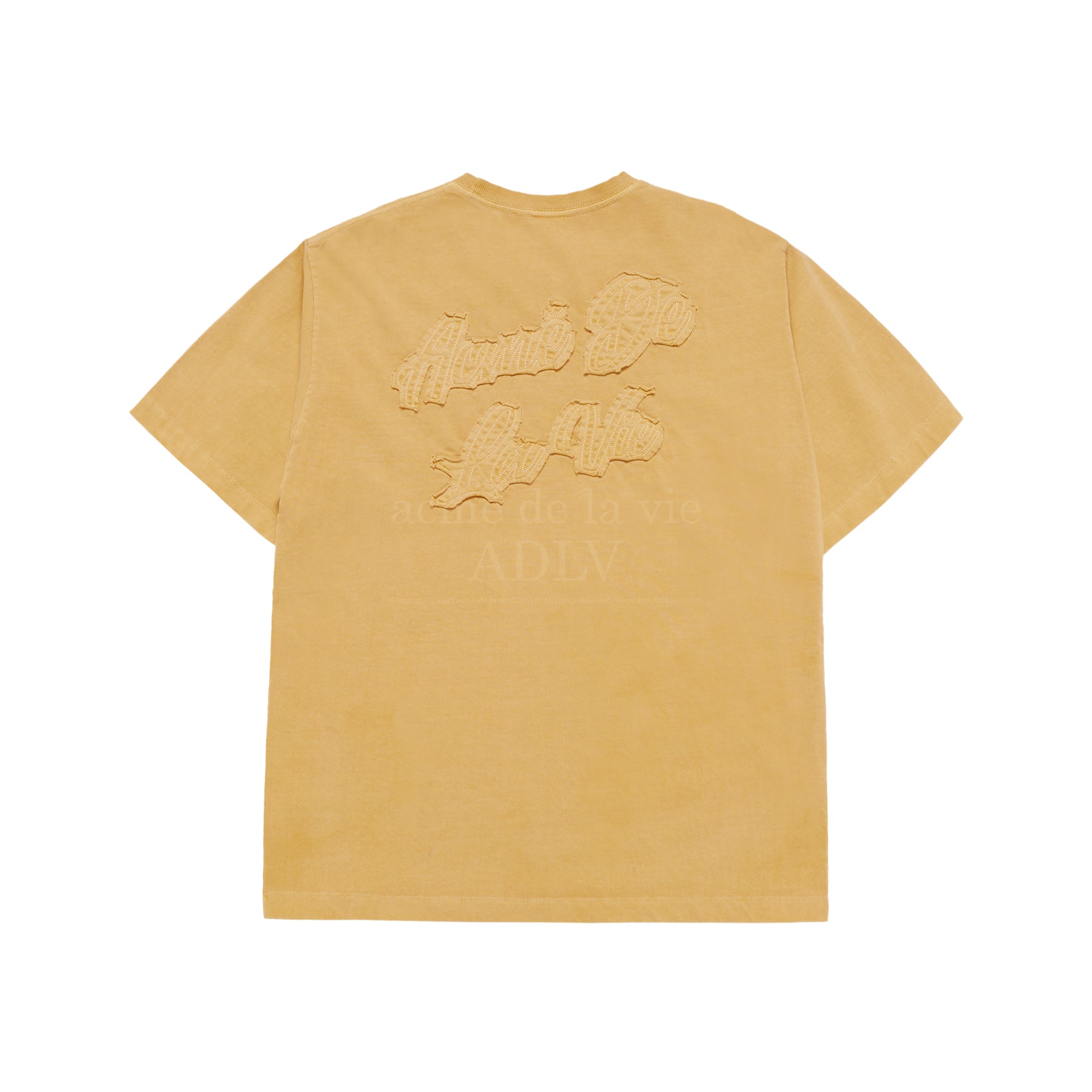 acmé de la vie ADLV APPLIQUE LOGO PIGMENT SHORT SLEEVE T