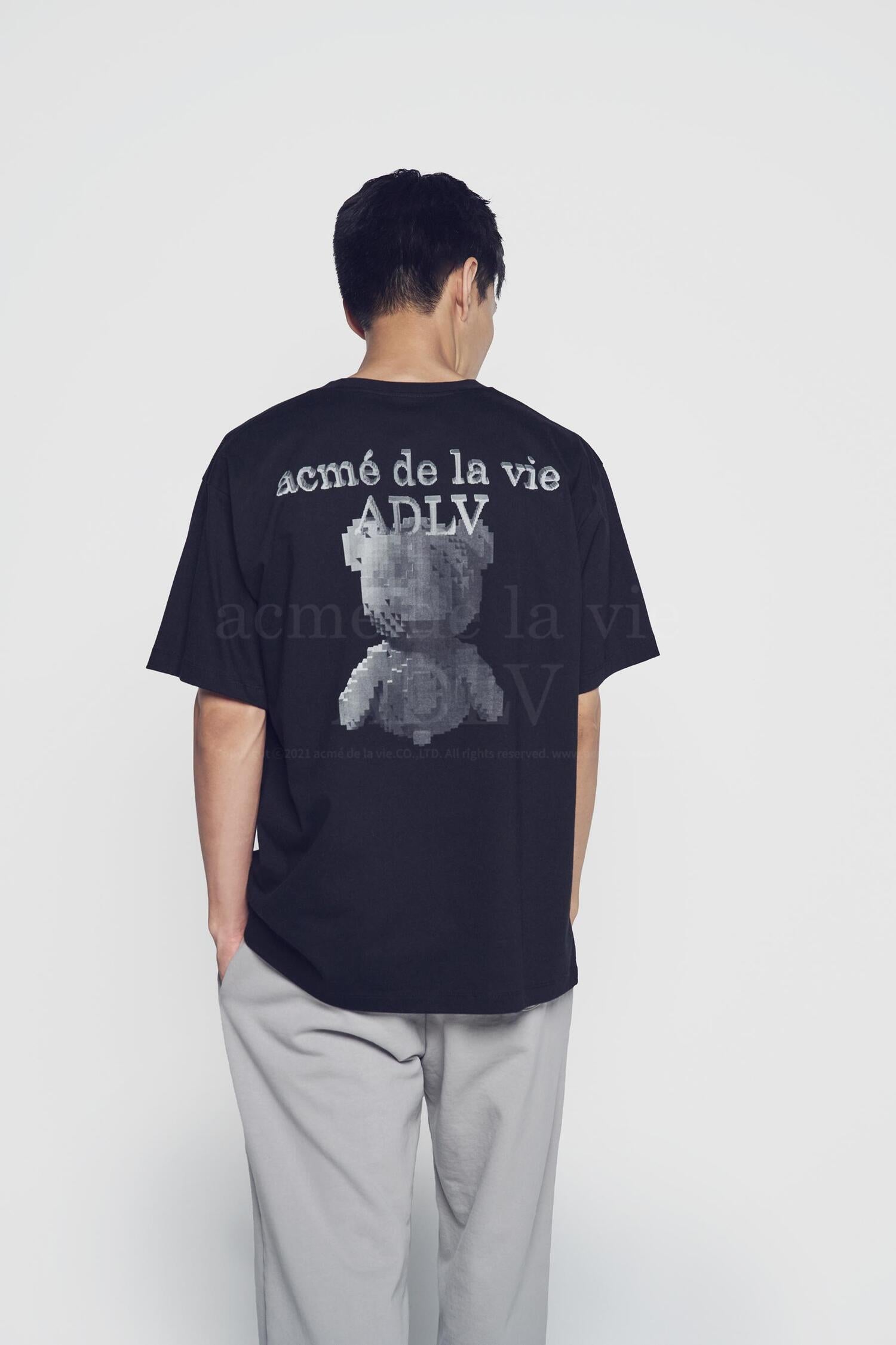 acmé de la vie ADLV BLOCK BEAR SHORT SLEEVE T-SHIRT BLACK