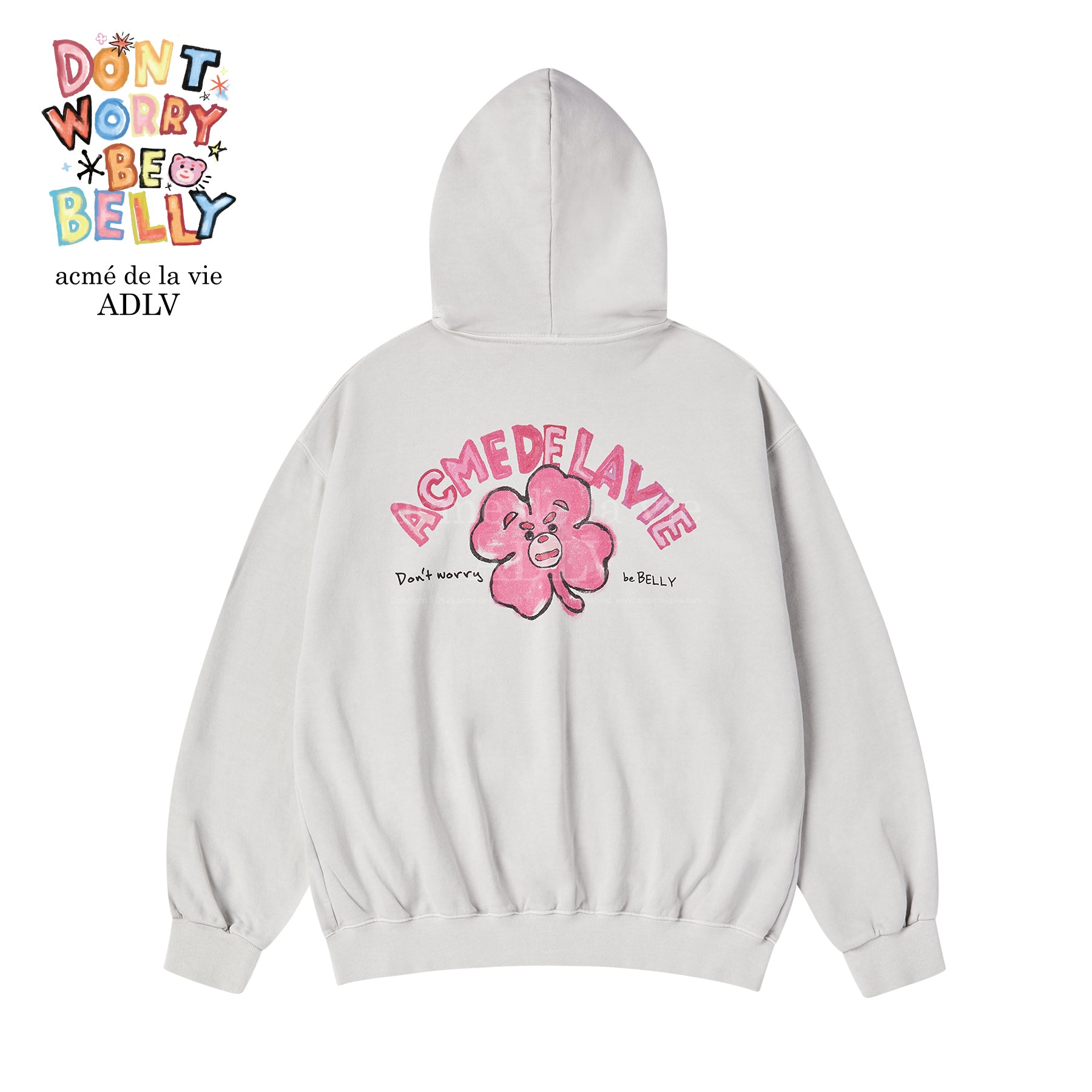 パーカー・フーディ ACME DE LA VIE CLOVER BELLY PIGMENT HOODIE ZIP UP acmé de la vie BELLY GOM X ADLV CLOVER BELLY PIGMENT HOODIE