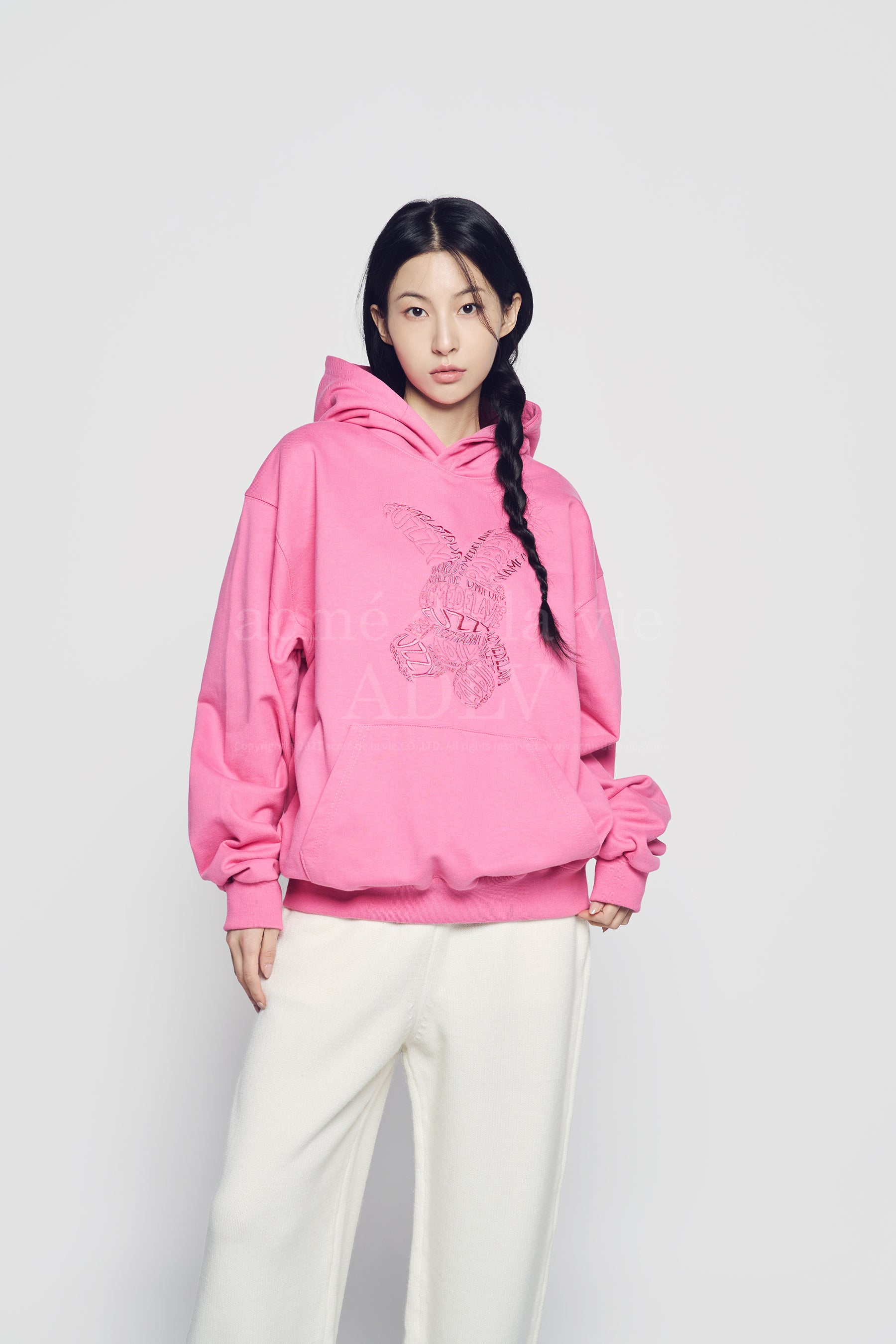 ansdotsloevner DOLL HOODIE SWEAT Mサイズ acmé de la vie ADLV LETTERING RABBIT HOODIE DARK PINK – SeoulSeoul