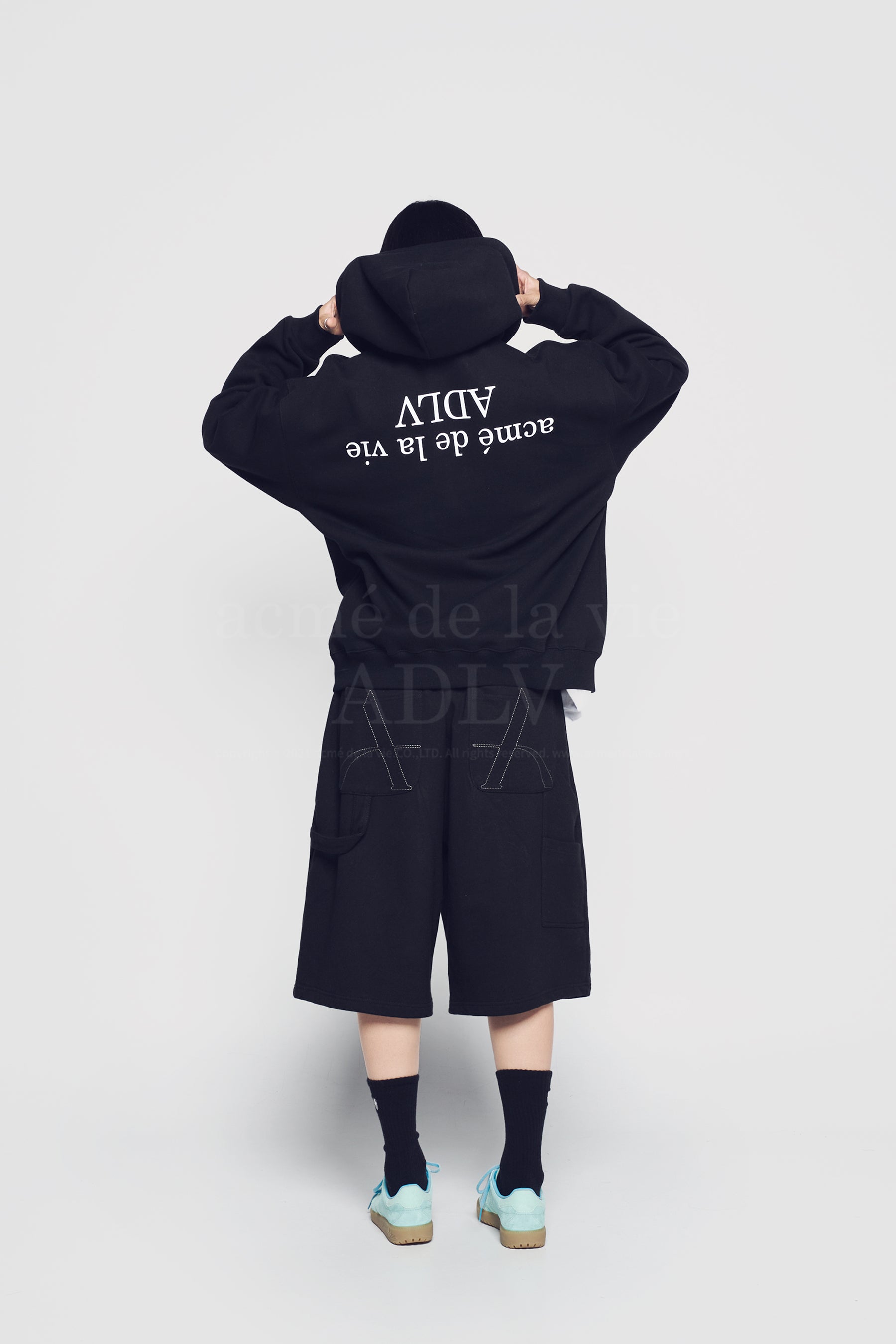 acmé de la vie ADLV UPSIDE DOWN LOGO NAPPING ZURRY HOODIE