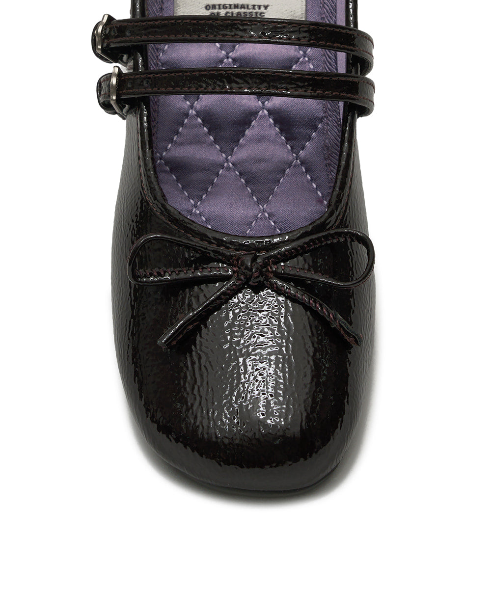 新品 SQUARE TOE TWO STRAP MARYJANE(4CM) BK ROCKFISH SQUARE TOE TWO STRAP MARYJANES(4CM) - BROWN – SeoulSeoul