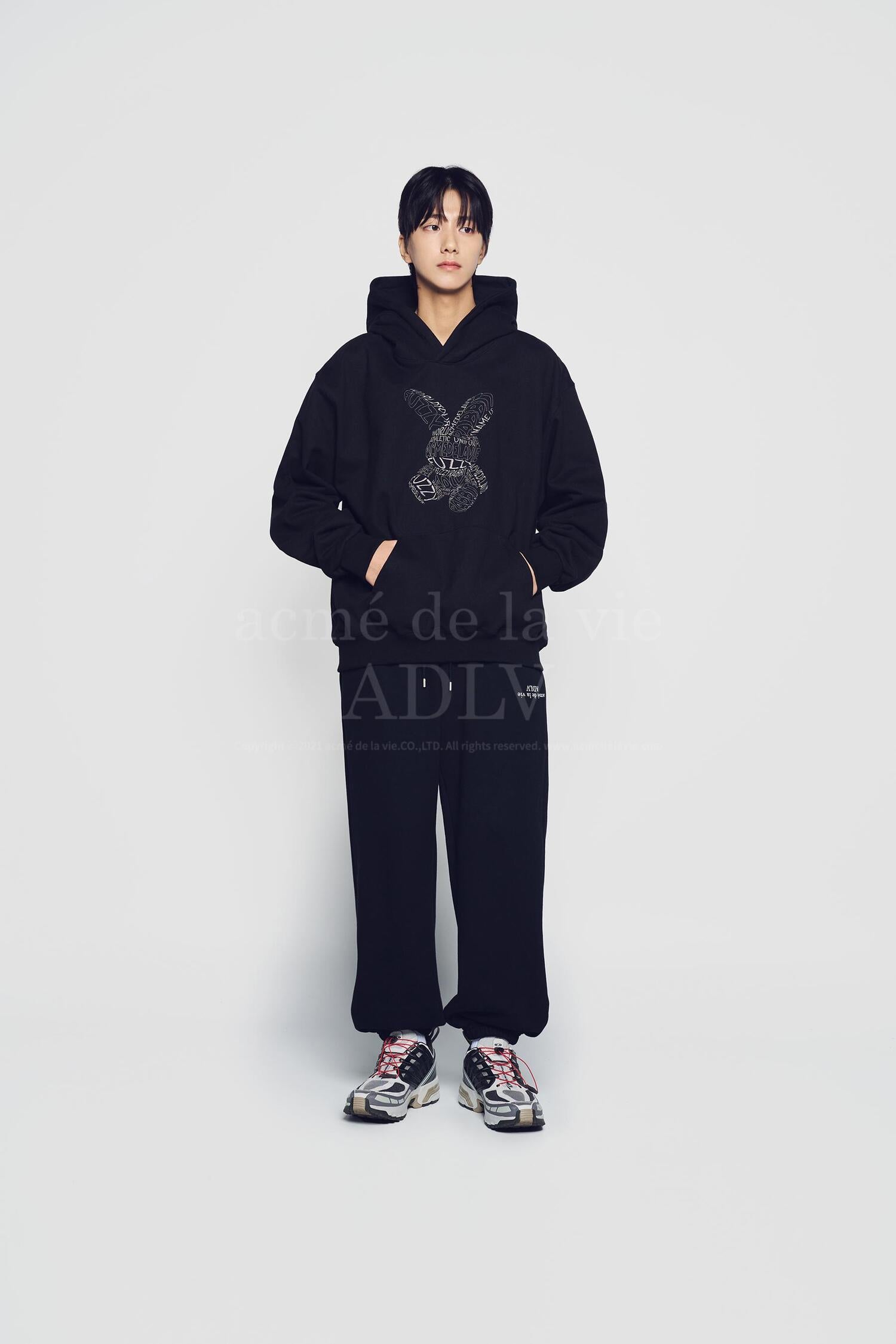 ADLV ♥ LETTERING RABBIT HOODIE /追跡付 acme de la vie