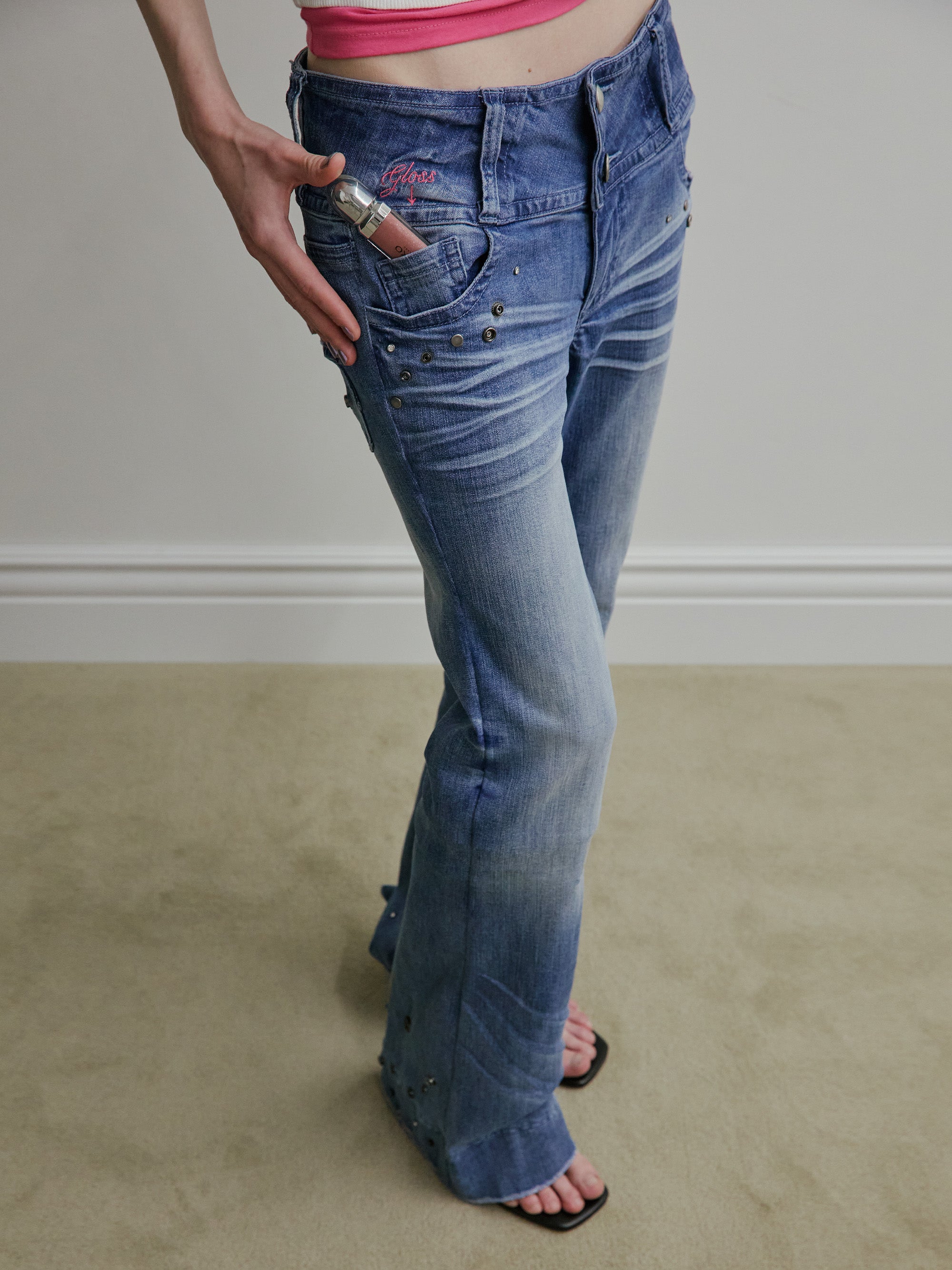 【SCULPTOR】DIY Bootcut Denim SCULPTOR DIY Bootcut Denim Ice Blue | Shop Y2K Flare Jeans
