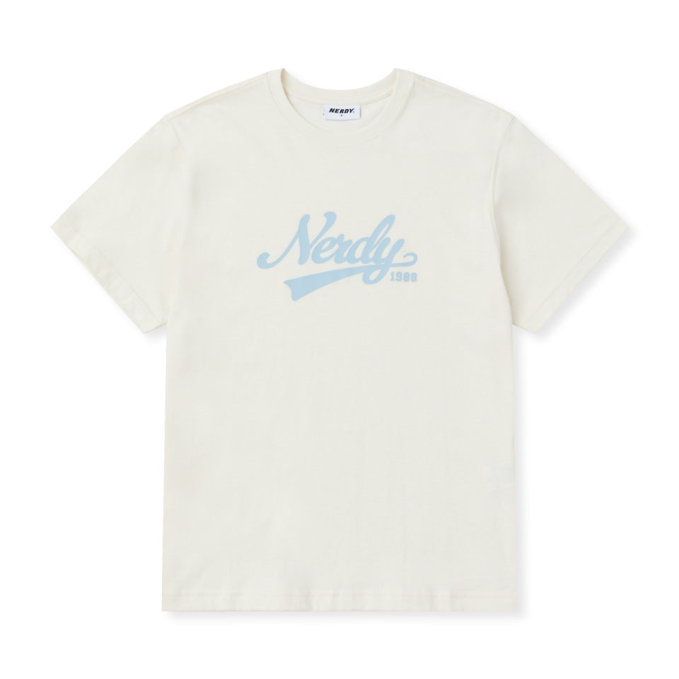 ★NERDY★ 人気★Varsity Logo Short Sleeve T-Shirt NERDY Varsity Logo Short Sleeve T-Shirt Cream – SeoulSeoul