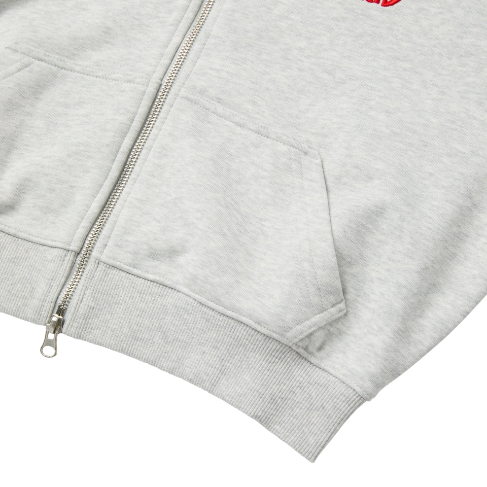 NERDY Souffle Crop Hoodie Zip-up Melange White – SeoulSeoul
