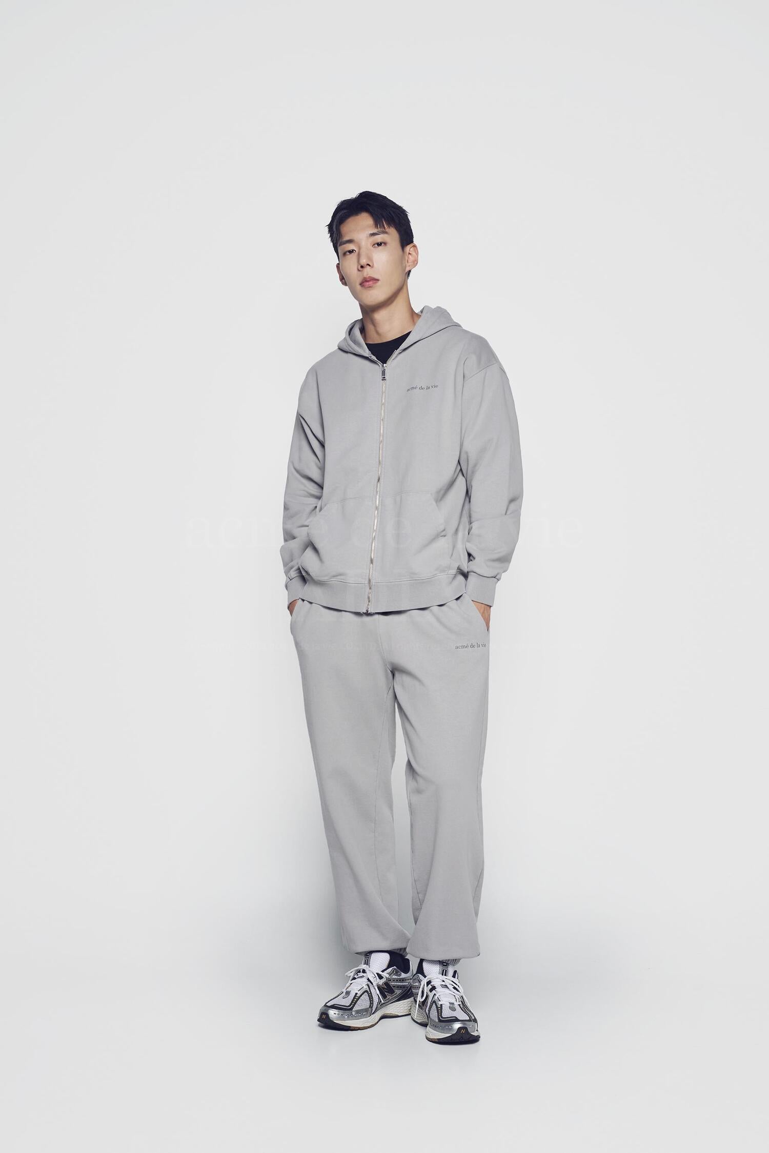 パーカー・フーディ ACME DE LA VIE BASIC BIO WASHING HOODIE ZIP UP 24FW BASIC BIO WASHING HOODIE ZIP UP GREY - ACMÉ DE LA VIE