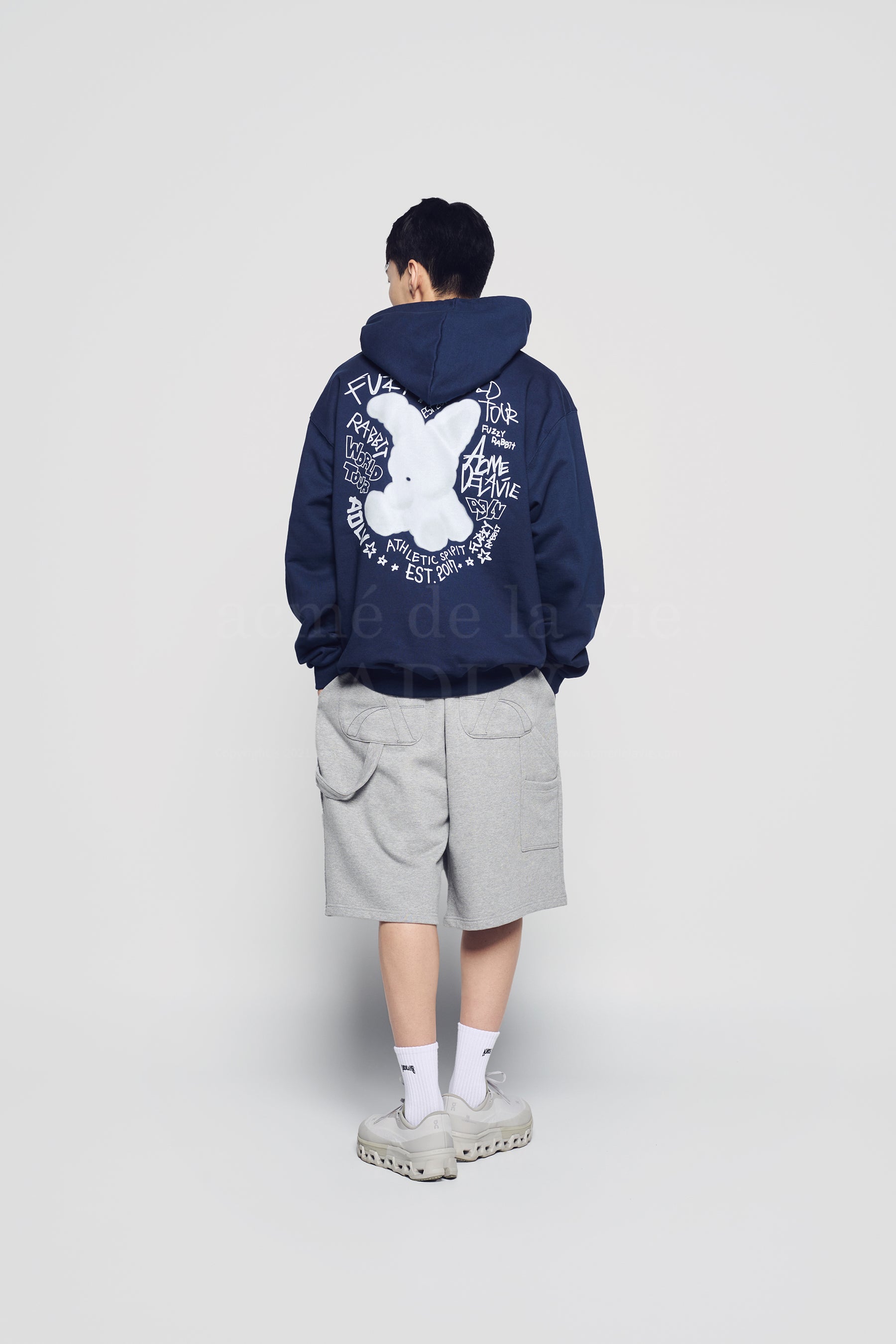 [ADLV] DOODLE RABBIT HOODIE /追跡付 acmé de la vie ADLV DOODLE RABBIT HOODIE NAVY – SeoulSeoul