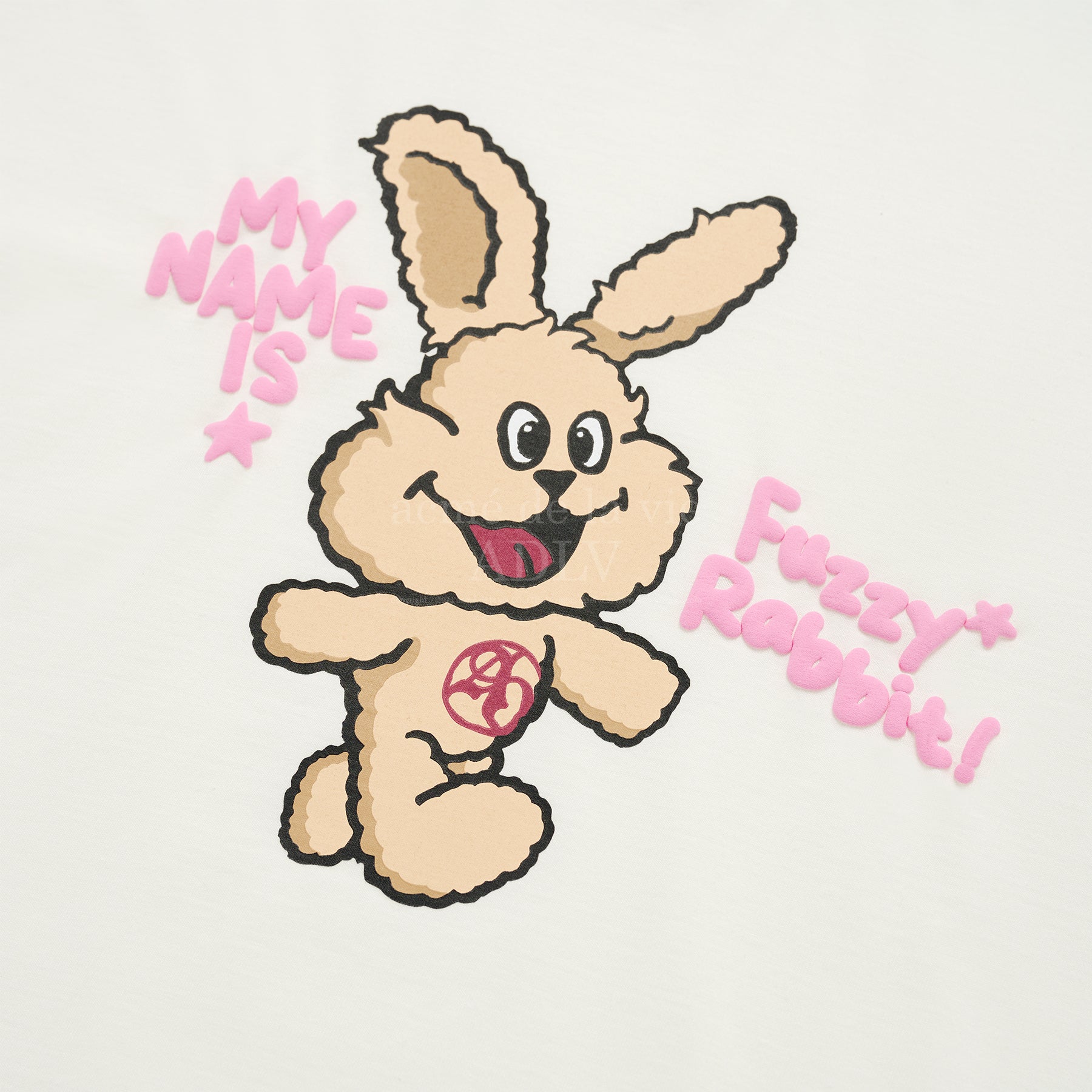 [ADLV]MY NAME IS FUZZY RABBIT SHORT SLEEVE T-SHIRT/追跡付 acmé de la vie ADLV MY NAME IS FUZZY RABBIT SHORT SLEEVE T