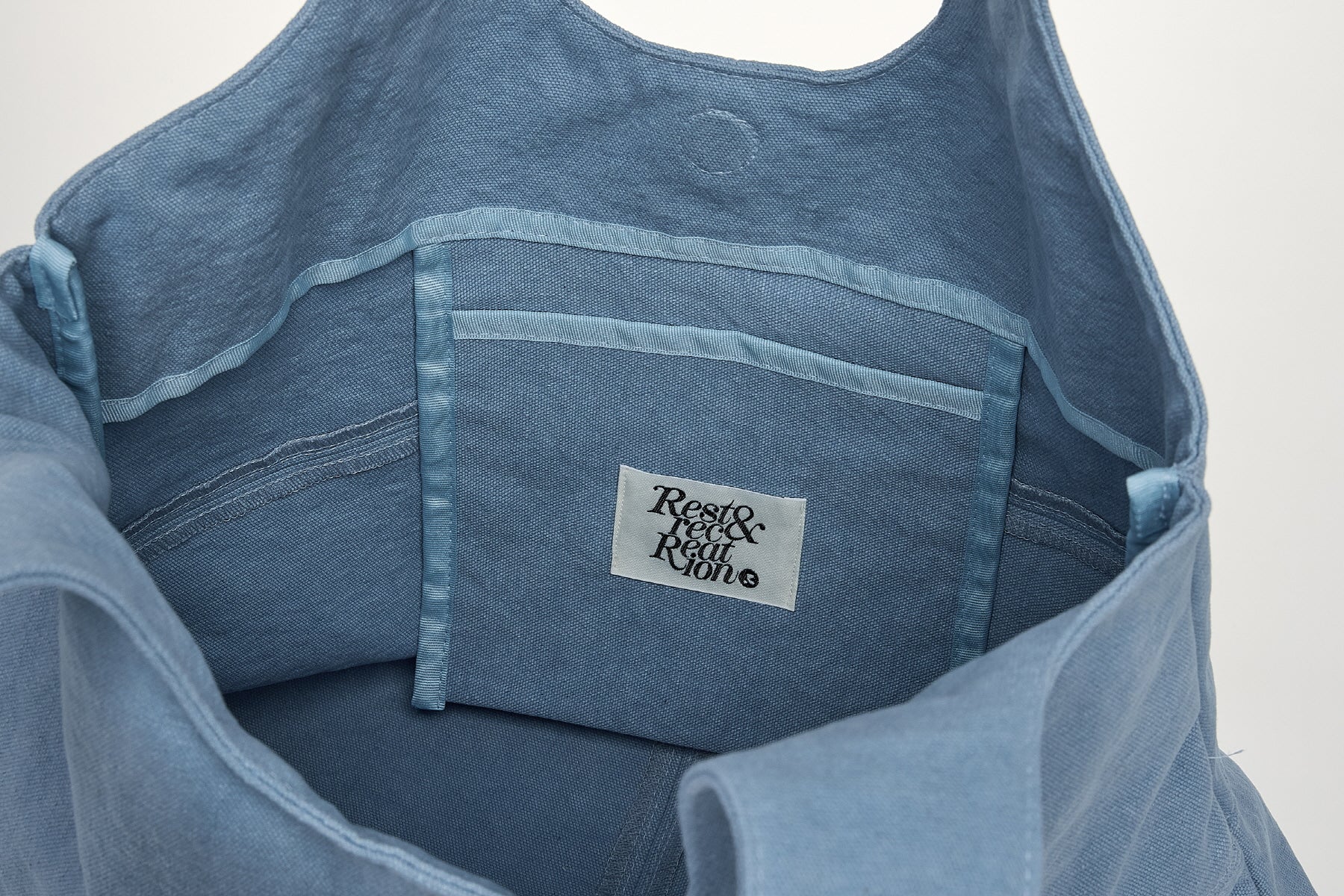 ■Rest & Recreation■ COTTON SHOULDER BAG SKY BLUE RR251AC0 RR COTTON SHOULDER BAG - SKY BLUE – SeoulSeoul