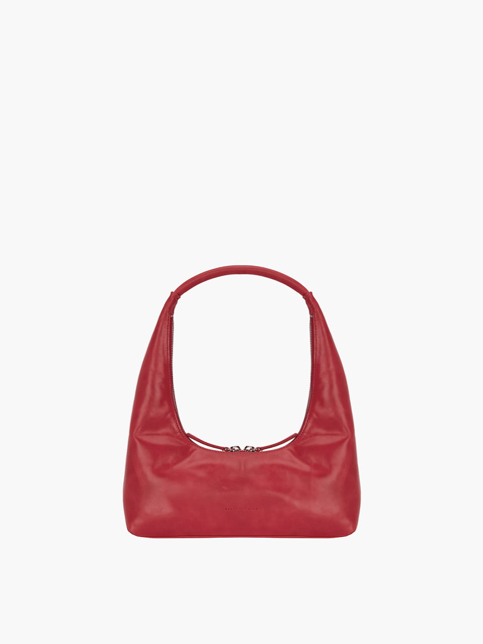 Red handbag on a light beige background