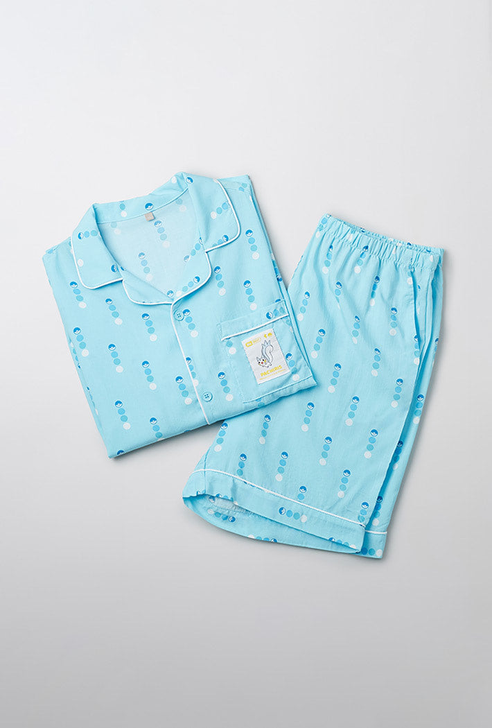 ★ SPAO★ Pokemon Pokemon Pokemon Ball Short Sleeve Pajamas SPAO x Pokemon Short Sleeve Pajamas LIGHT BLUE – SeoulSeoul
