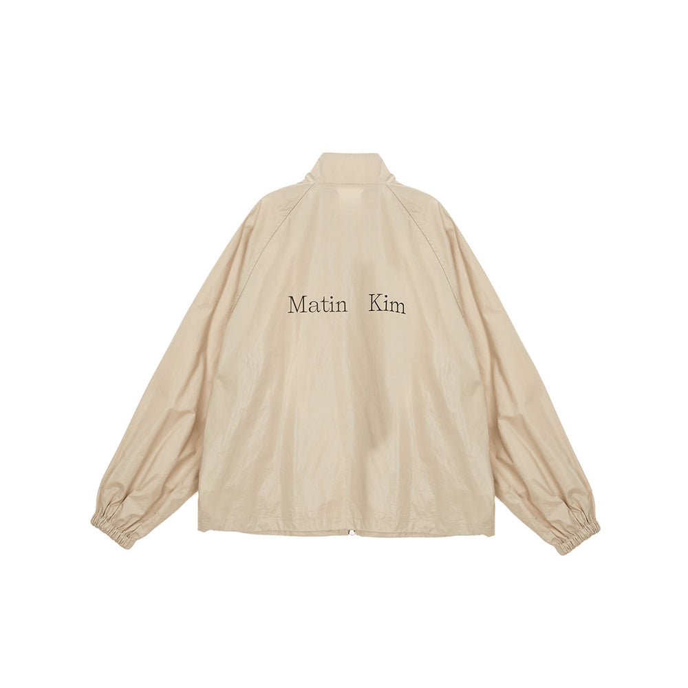 MATIN KIM LOGO COATING JUMPER IN BEIGE – SeoulSeoul 