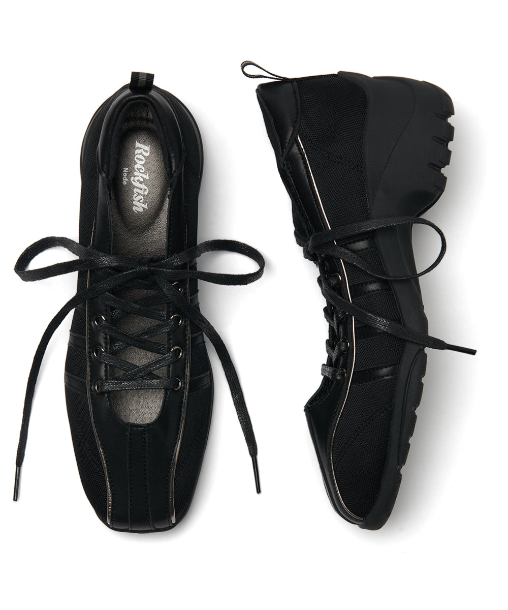 ROCKFISH BLISS HEEL LACEUP SNEAKERS - BLACK – SeoulSeoul