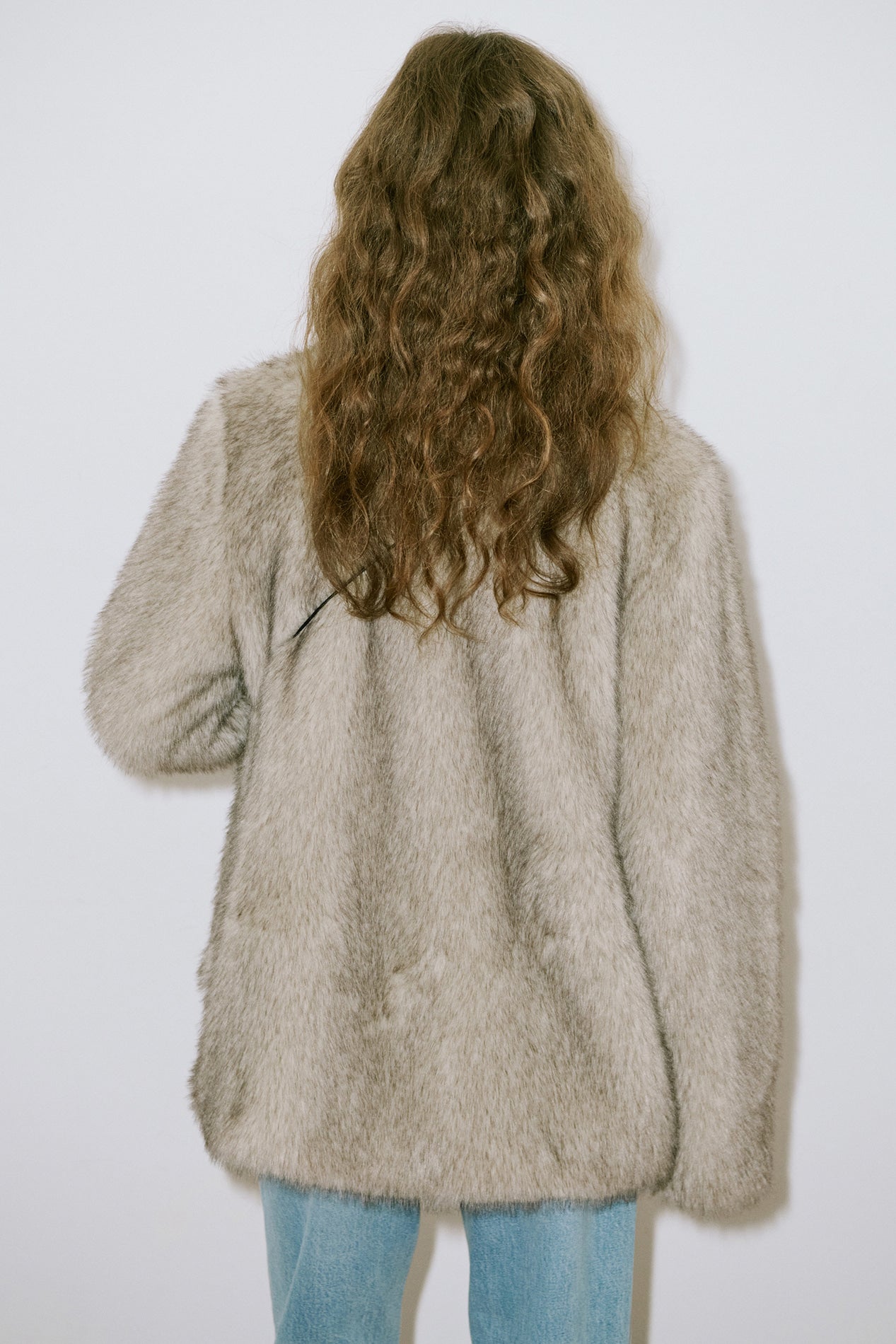 Sinoon Heavy Mix Fur Jacket (Ash Brown) – SeoulSeoul