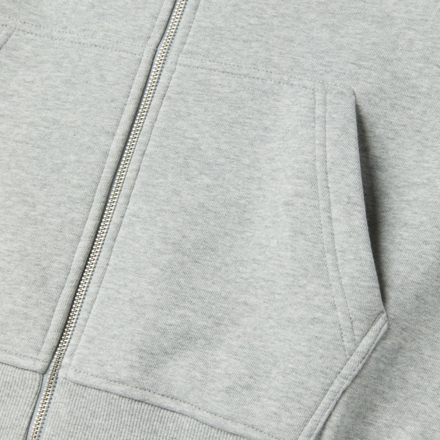 NERDY Arch Logo Brushed Hoodie Zip-Up Melange Gray – SeoulSeoul