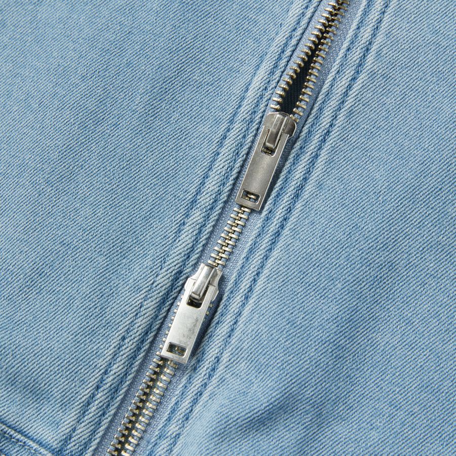 NERDY Denim Hoodie Track Top Light Blue – SeoulSeoul