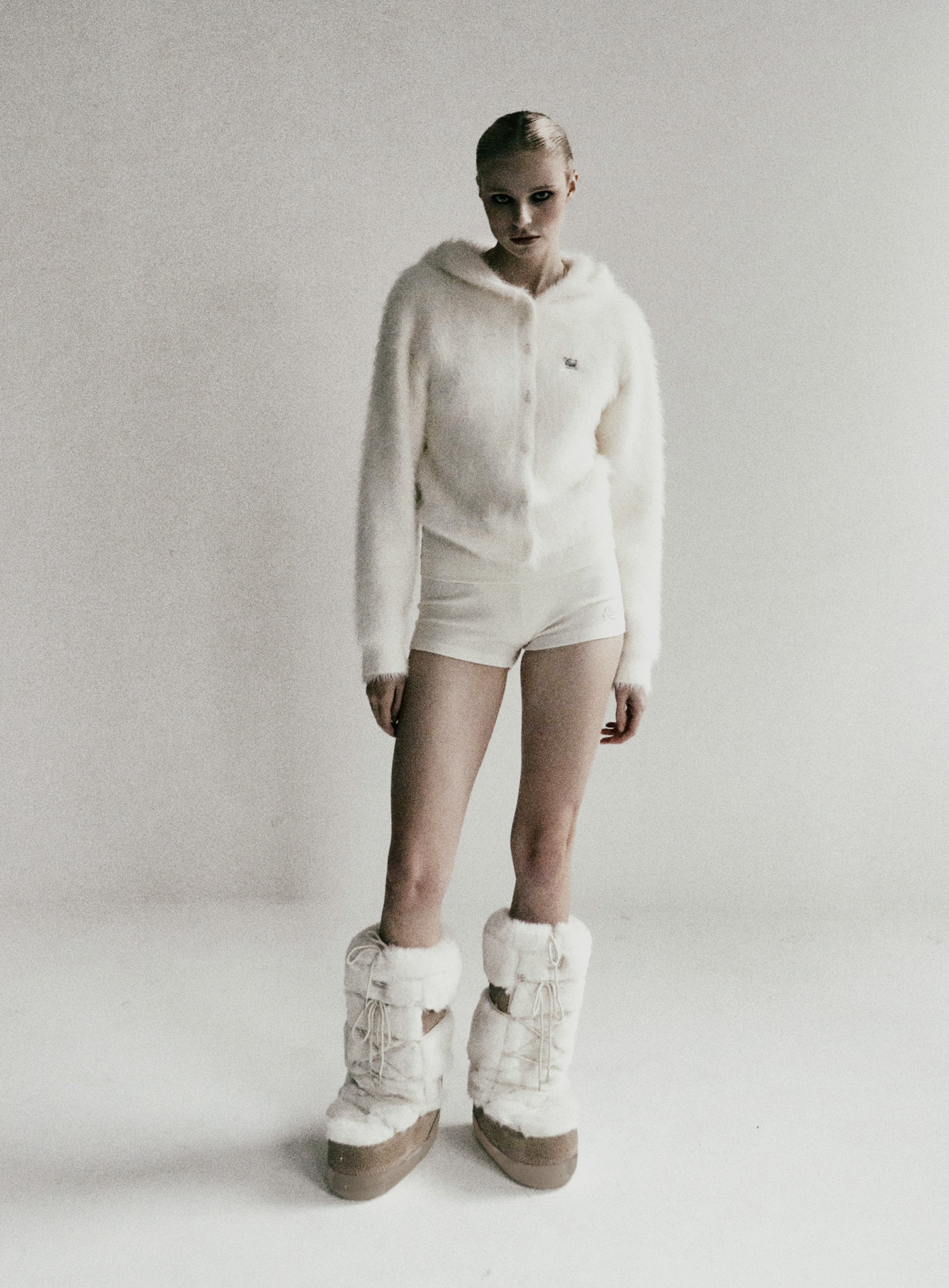 BAD BLOOD BS Mohair Hooded Cardigan - Cream – SeoulSeoul