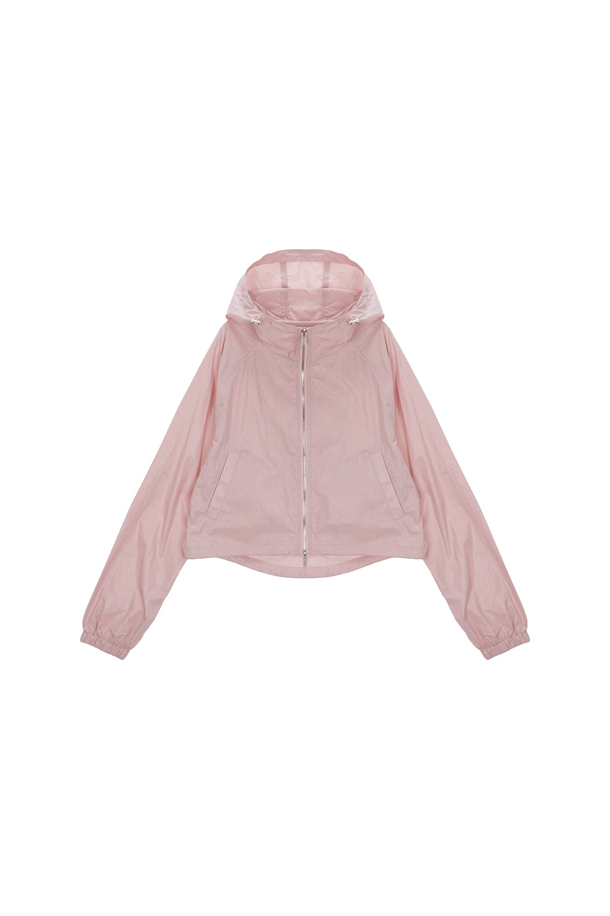 MATIN KIM CROP HOODY COATING JUMPER IN PINK – SeoulSeoul