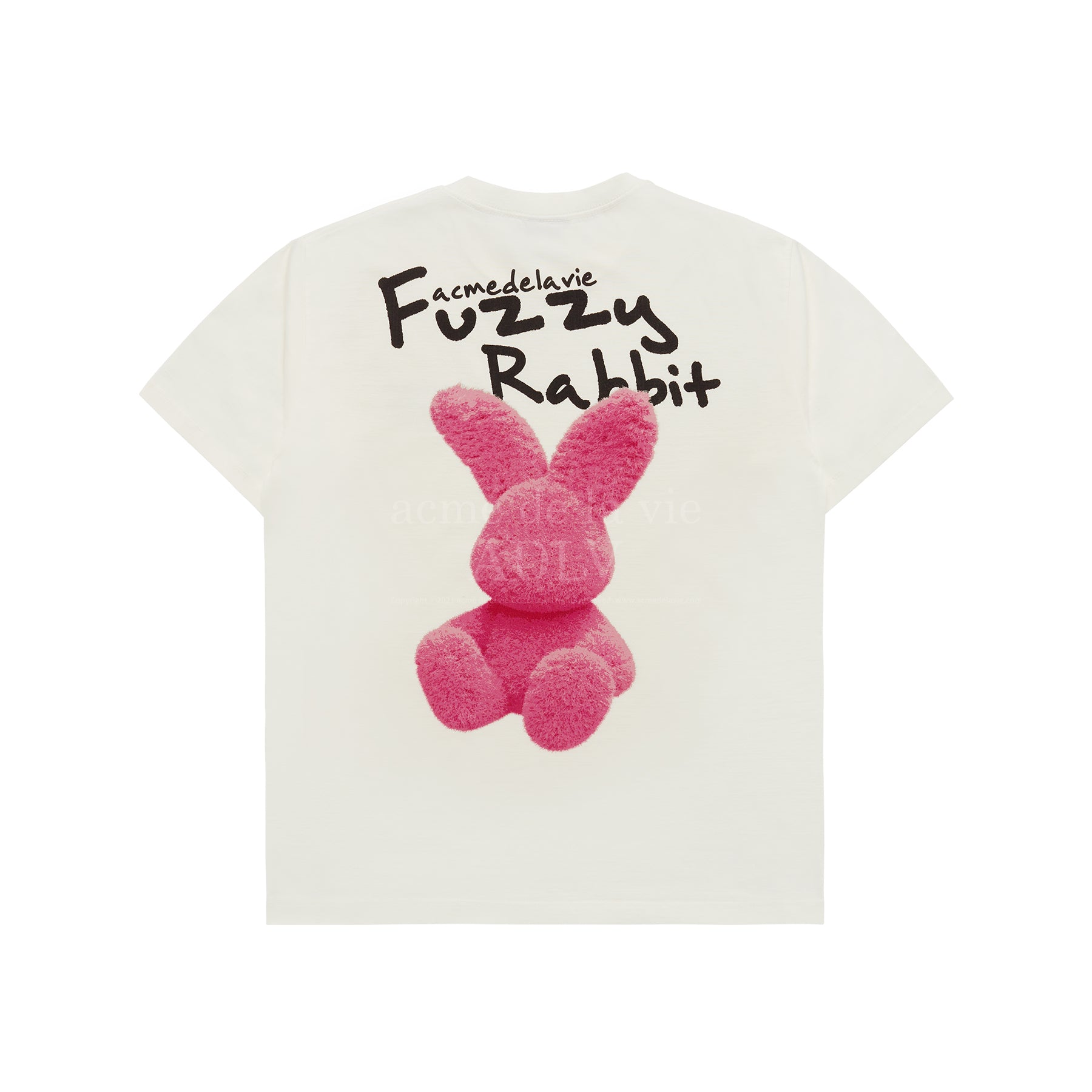 [ADLV]FUZZY FONT RABBIT SHORT SLEEVE T-SHIRT /追跡付 acme de la vie