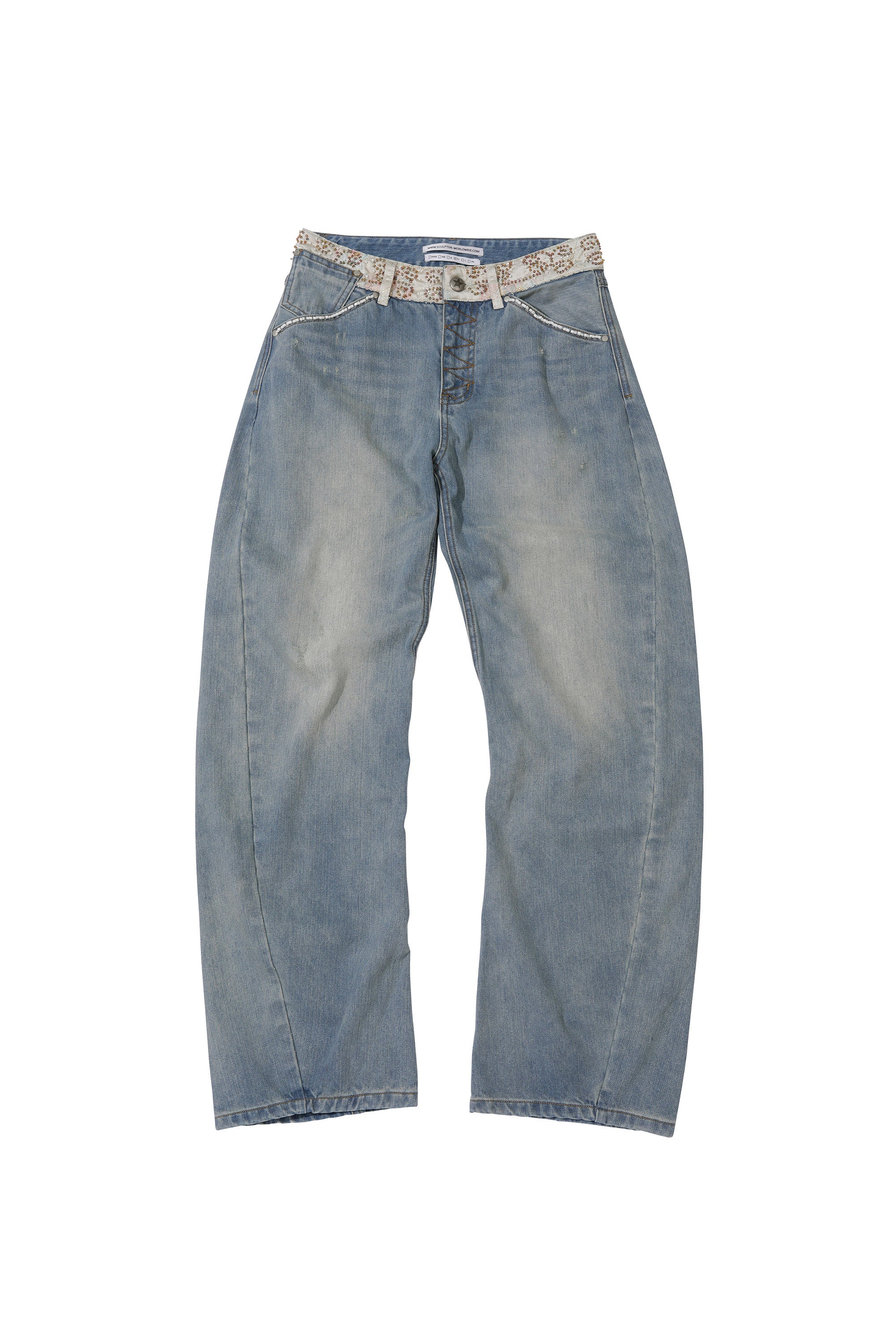 パンツ SCULPTOR Beaded Waist Denim Pants Beaded Waist Denim Pants（デニムパンツ）｜SCULPTOR（スカルプ