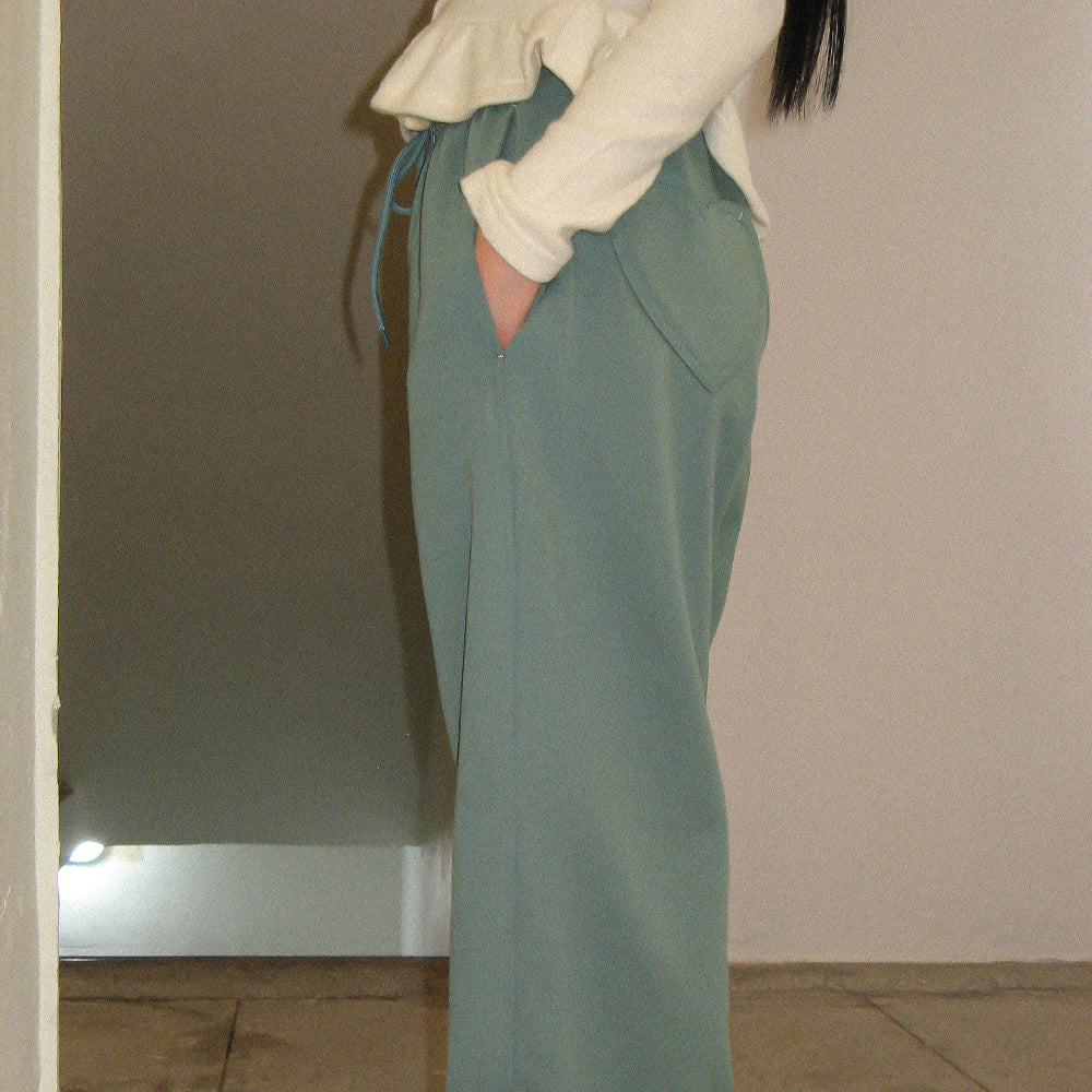 パンツ RONRON [Add Juri] BACK HEART STITCH POCKET SWEAT JOGGER PANT RONRON BACK HEART STITCH POCKET SWEAT JOGGER PANTS BLACK