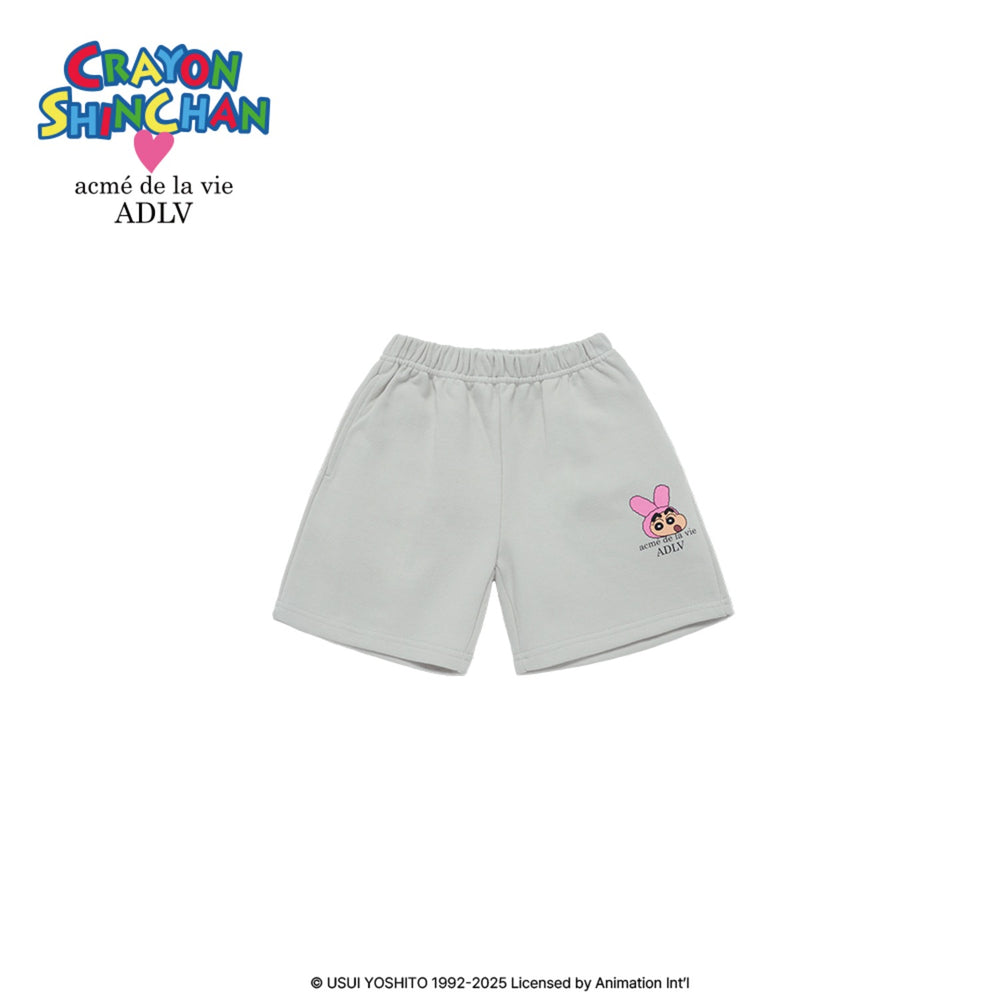 Kids Fuzzy Rabbit Shinchan Shorts – Soft Cartoon Print Pants