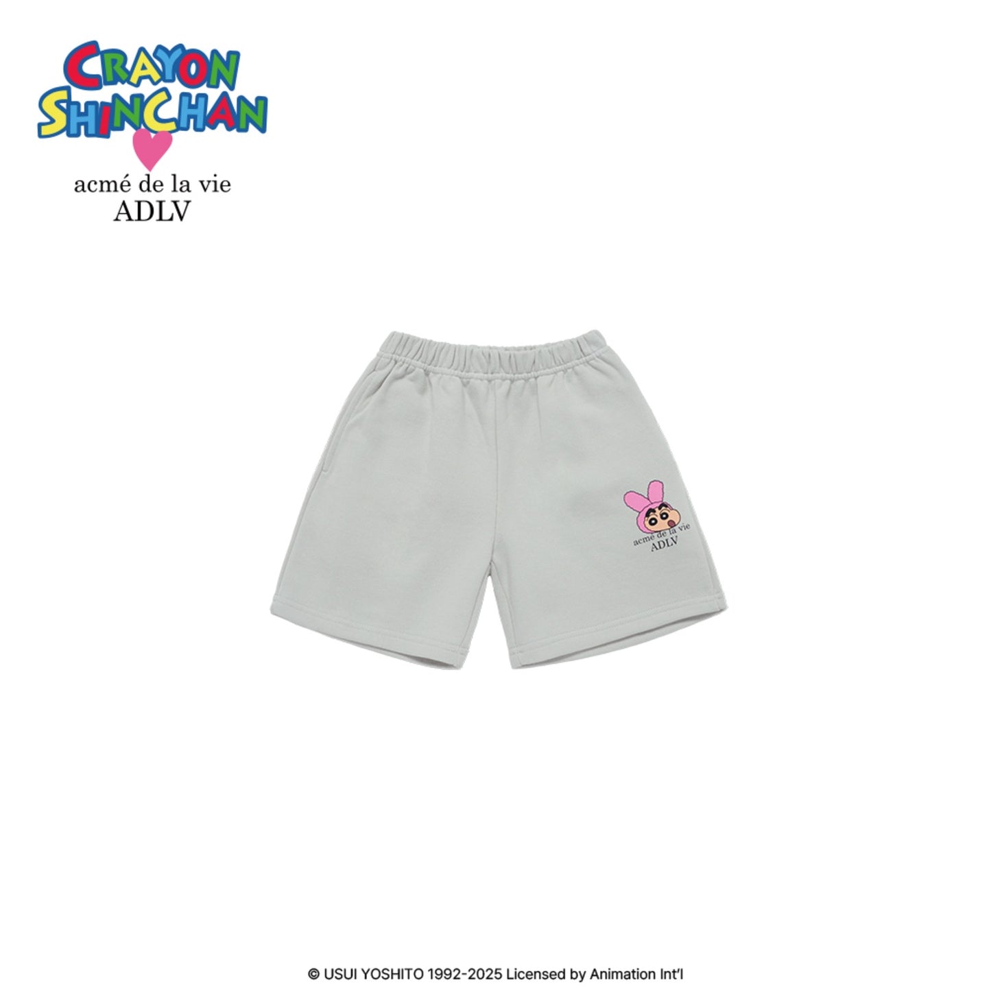 Kids Fuzzy Rabbit Shinchan Shorts – Soft Cartoon Print Pants