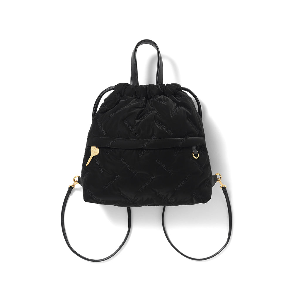 Carlyn Drawstring Backpack CARLYN TWEE BACKPACK BLACK – SeoulSeoul